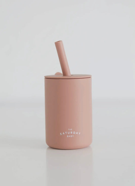 Just Peachy Silicone Cup w/ Straw• Pre-Order
