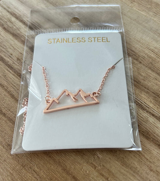 Mountain Necklace- Rose Gold